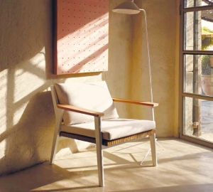 Colección muebles de diseño de fibras de rattan y estructura de alumínio