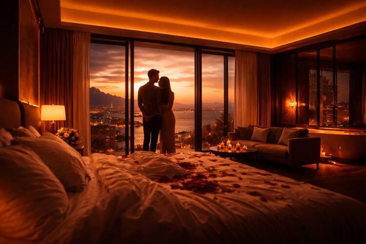 Iluminación cálida para habitaciones de hoteles