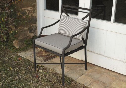 silla de exterior en aluminio forja