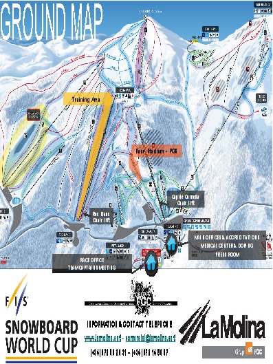 Copa del Mundo de Snowboard La Molina 2013 - situacion pistas - La Molina