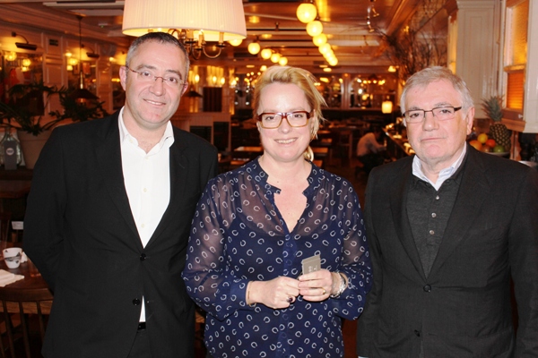 Restaurante Ajoblanco: Ignacio Ramos (Director Operativo de Grupo Lombardo), Kate Preston y José Lombardero (Dirección)