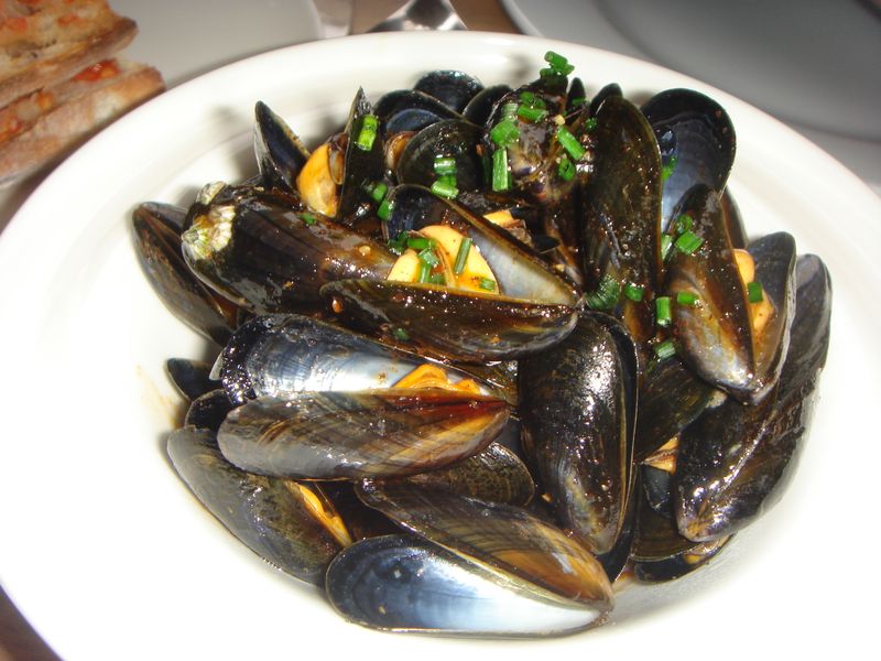 Mejillones Bouchot abiertos al momento con escabeche