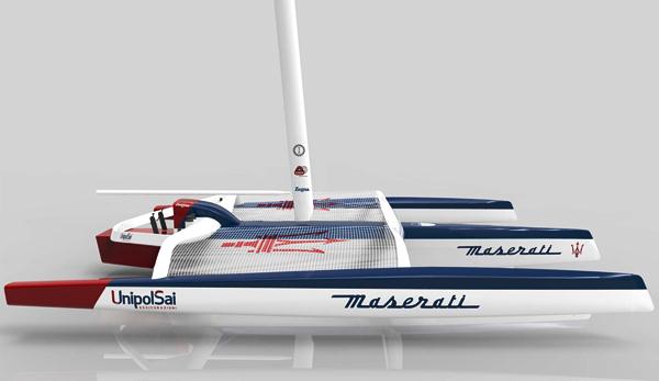 Trimaran Maserati Multi70 de Giovanni Soldinni