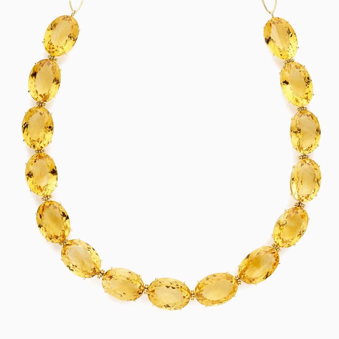 Collar cadena en oro amarillo con citrino