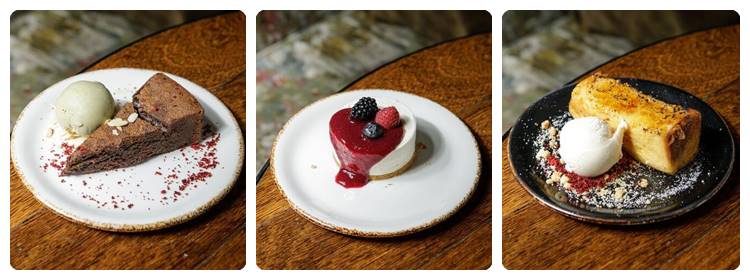 - Tarta de chocolate con helado - Tarta de queso new york con frutos del bosque - Torrija con helado. - Tarta de chocolate con helado - Tarta de queso new york con frutos del bosque - Torrija con helado.