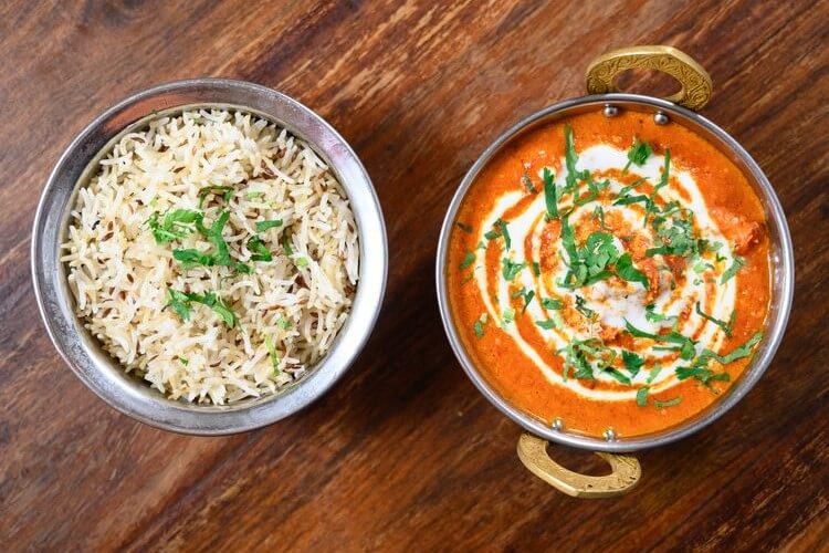 Arroz al comino + Pollo Tikka Masala Arroz al comino + Pollo Tikka Masala