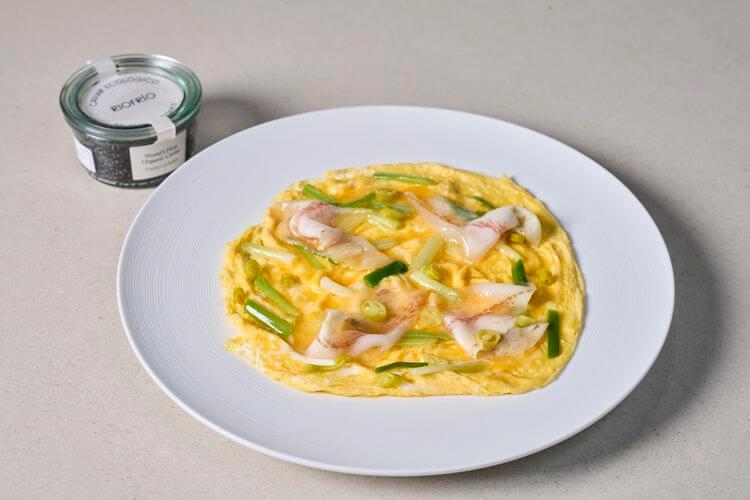 tortilla vaga de papada Cinco Jotas con Riofrío Caviar Ecológico Naccarii Essence