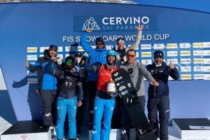 Bronce en SBX para Lucas Eguibar en la Copa del Mundo de Cervinia (Ita)