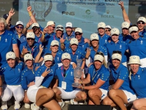 Carlota Ciganda conduce al equipo europeo a la victoria de la Solheim Cup