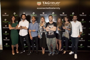 Blanca Panzano de TAG Heuer y Susana Pérez de Perodri con alguno de los invitados