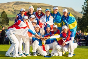 Carlota Ciganda y Azahara Muñoz llevan al equipo europeo de golf a la victoria de la Solheim Cup