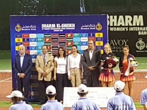 Sara Sorribes en el torneo ITF Pro de Sharm El Sheikh