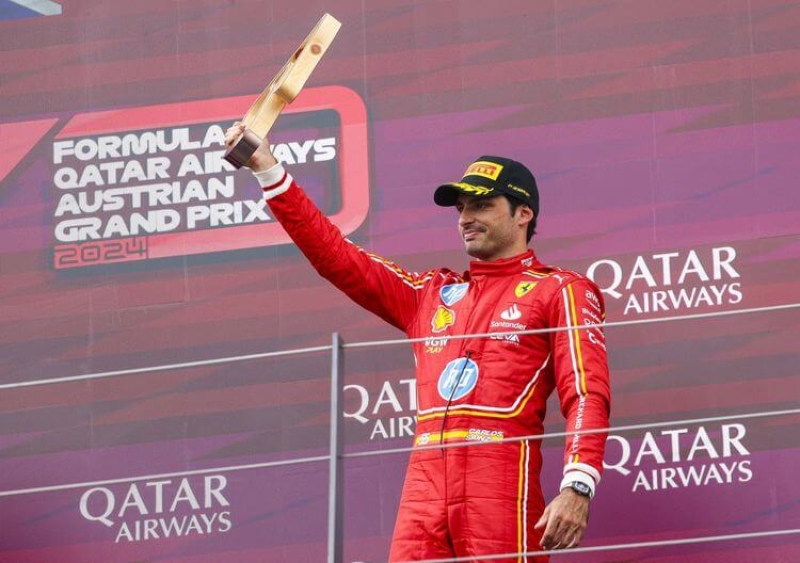 Carlos Sainz tercero en el GP F1 de Austria