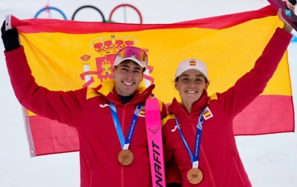 Ana Alonso y Oriol Cardona conquistan en los juegos olímpicos el bronce en esquí de montaña
