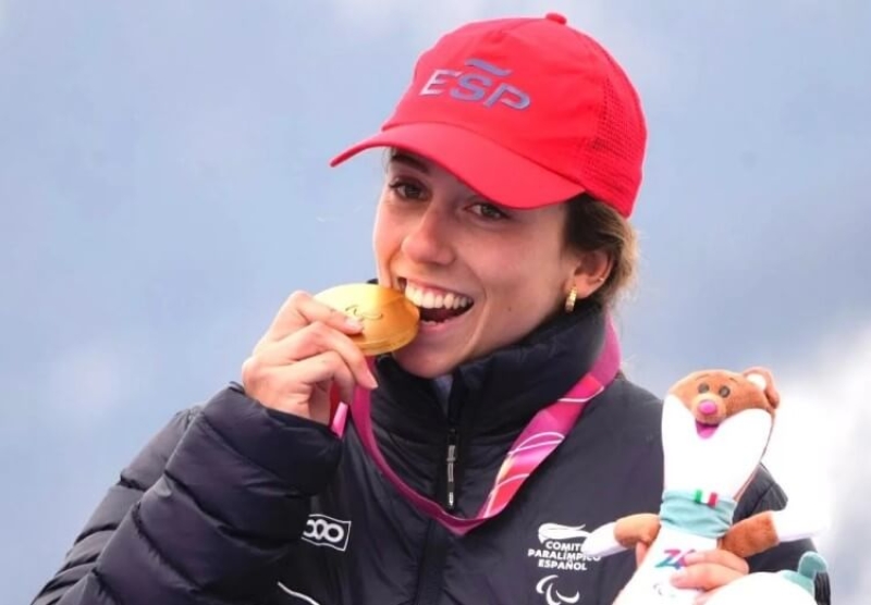 Audry Pascual, medalla de oro en la combinada alpina