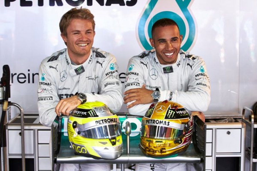 Nico Rosberg y Lewis Hamilton