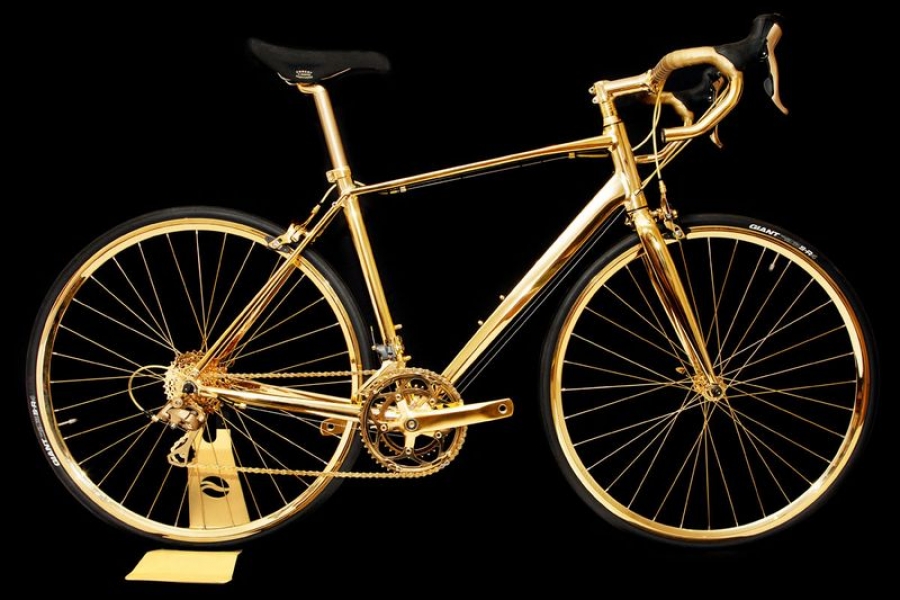 Goldgenie Presenta Bicicleta Chapada En Oro de 24 Quilates
