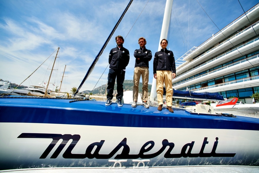 Giovanni Soldini, John Elkann y Pierre Casiraghi