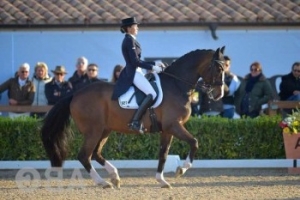 Beatriz Ferrer-Salat montando a SIR RADJAH terceras en el CDI4* de Frankfurt