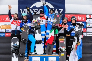 Regino Hernández Y Lucas Eguibar, subcampeones del circuito de Copa del Mundo FIS de snowboardcross por equipos