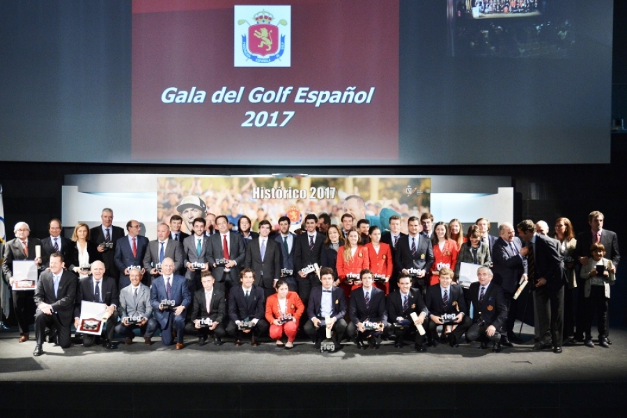 Gala del Golf Español con los protagonistas de un inolvidable 2017